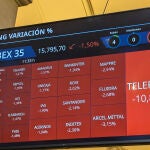 La Bolsa española abre con una caída del 1,33 % arrastrada por Telefónica, que baja el 9 %