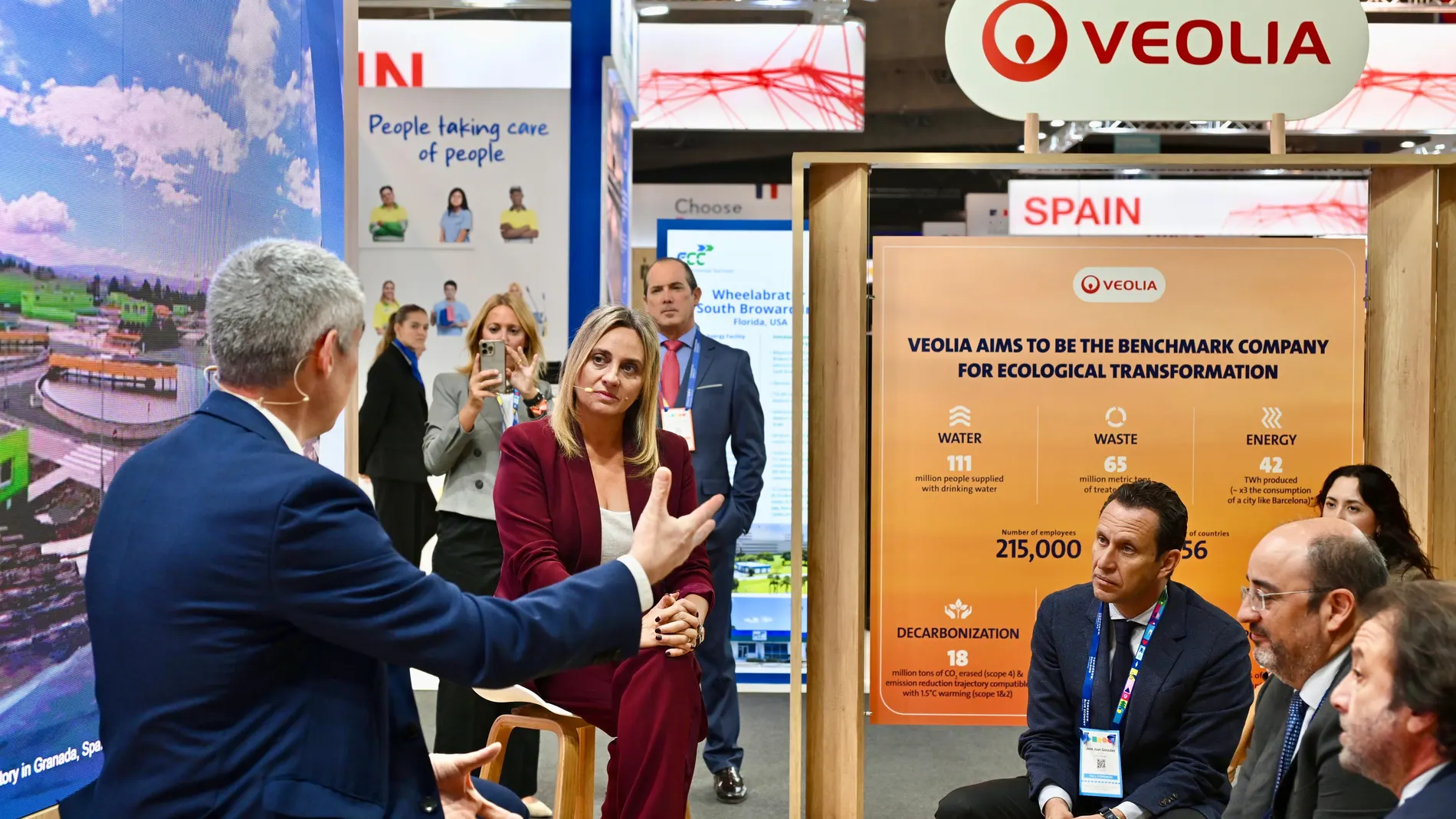 Imagen durante la ponencia de Veolia en Smart City Expo, en Barcelona