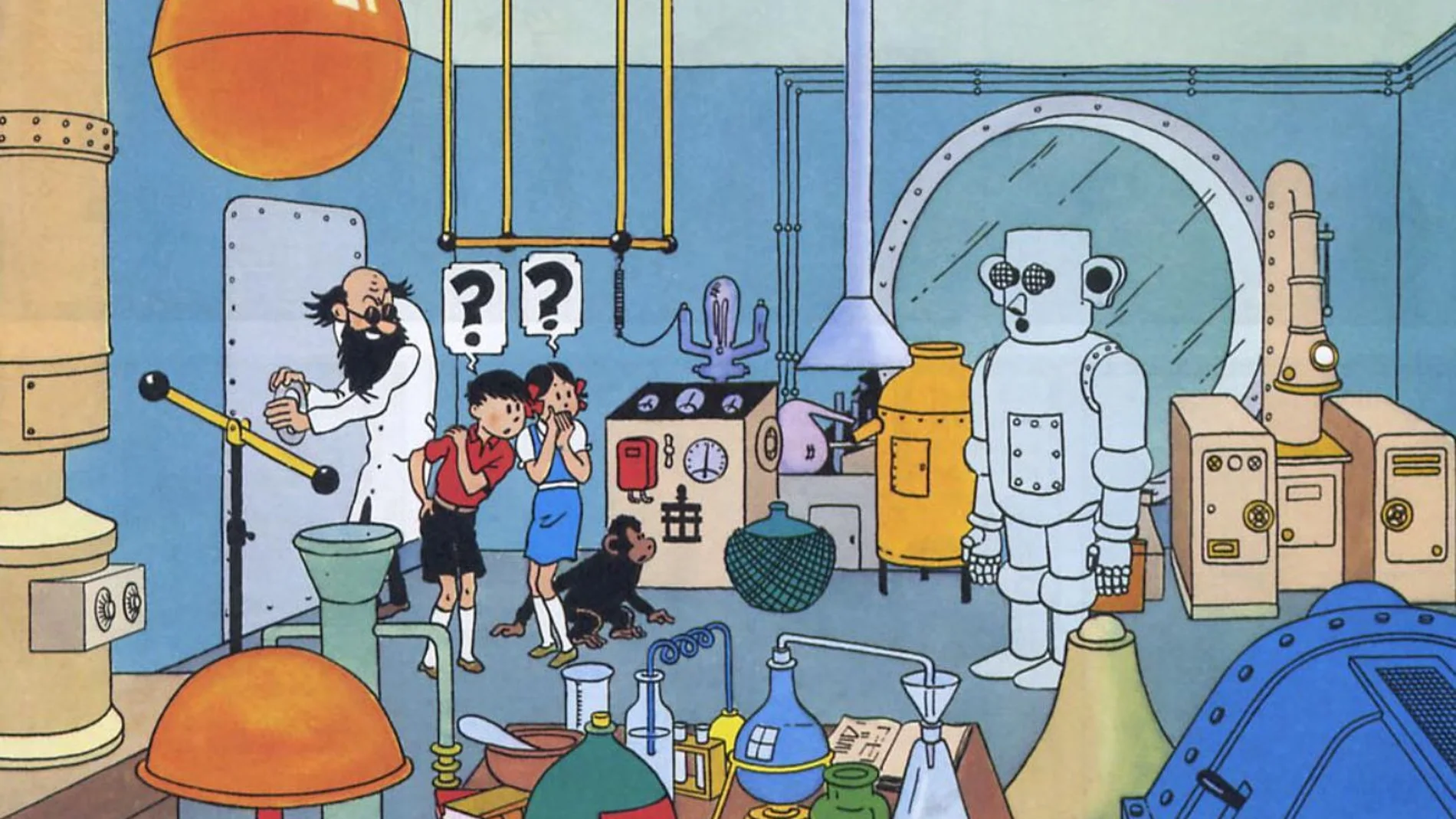 Una de las viñetas dibujadas por Hergé