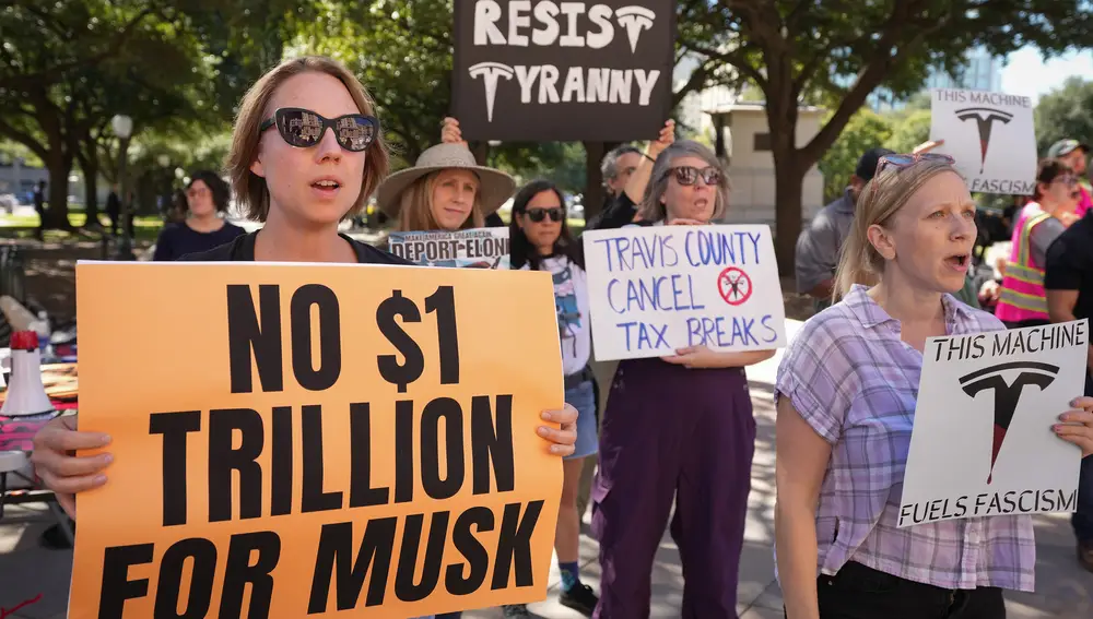 Texas Tesla Elon Musk Protest