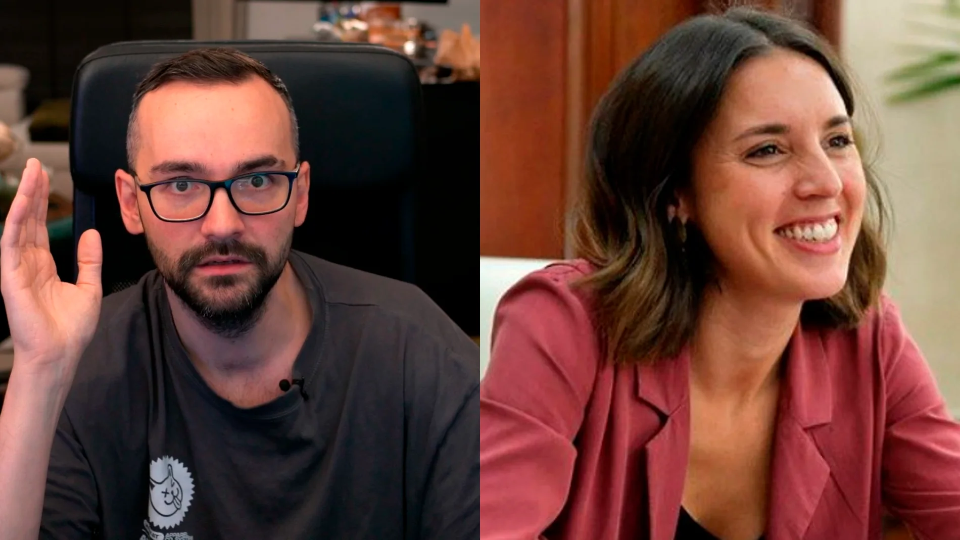 El enganchón de ElXokas con Irene Montero en redes por las palabras del streamer en un directo