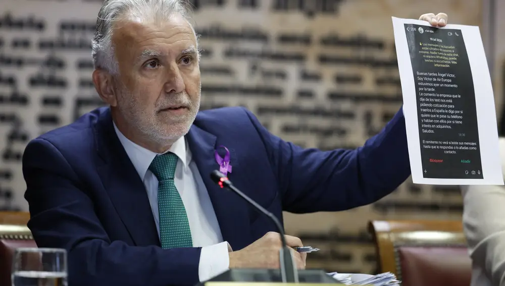 Una captura de pantalla delata a Ángel Víctor Torres en su relación con Aldama