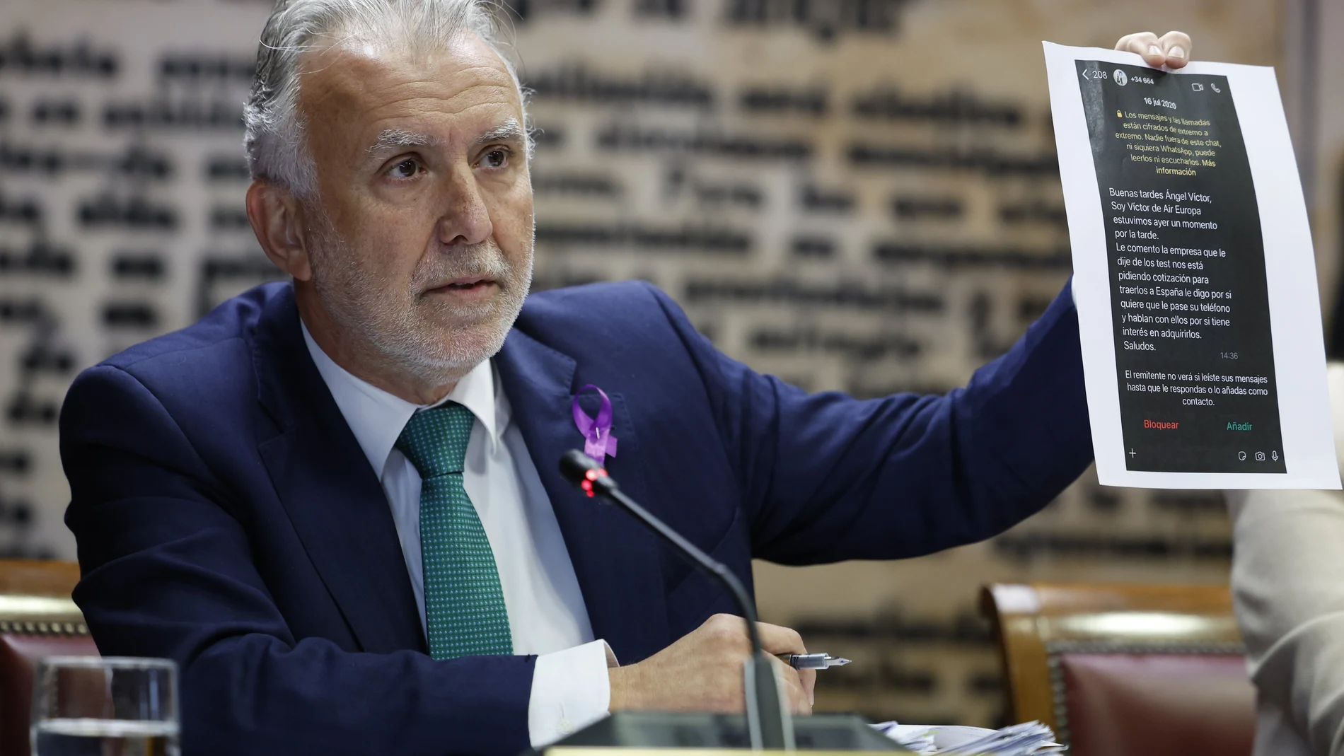 Una captura de pantalla delata a Ángel Víctor Torres en su relación con Aldama