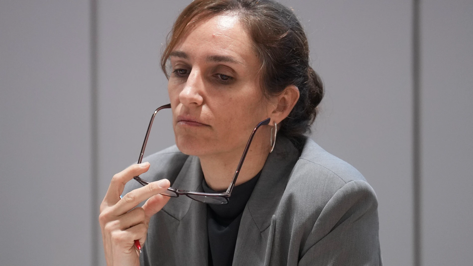 FOTODELDIA MADRID, 05/11/2025.- La ministra de Sanidad, Mónica García, durante la presentación de la última encuesta sobre uso de drogas en enseñanzas secundarias en España de 2025, este miércoles, en la Delegación del Gobierno para el Plan Nacional sobre Drogas, en Madrid. EFE/ Borja Sánchez-Trillo