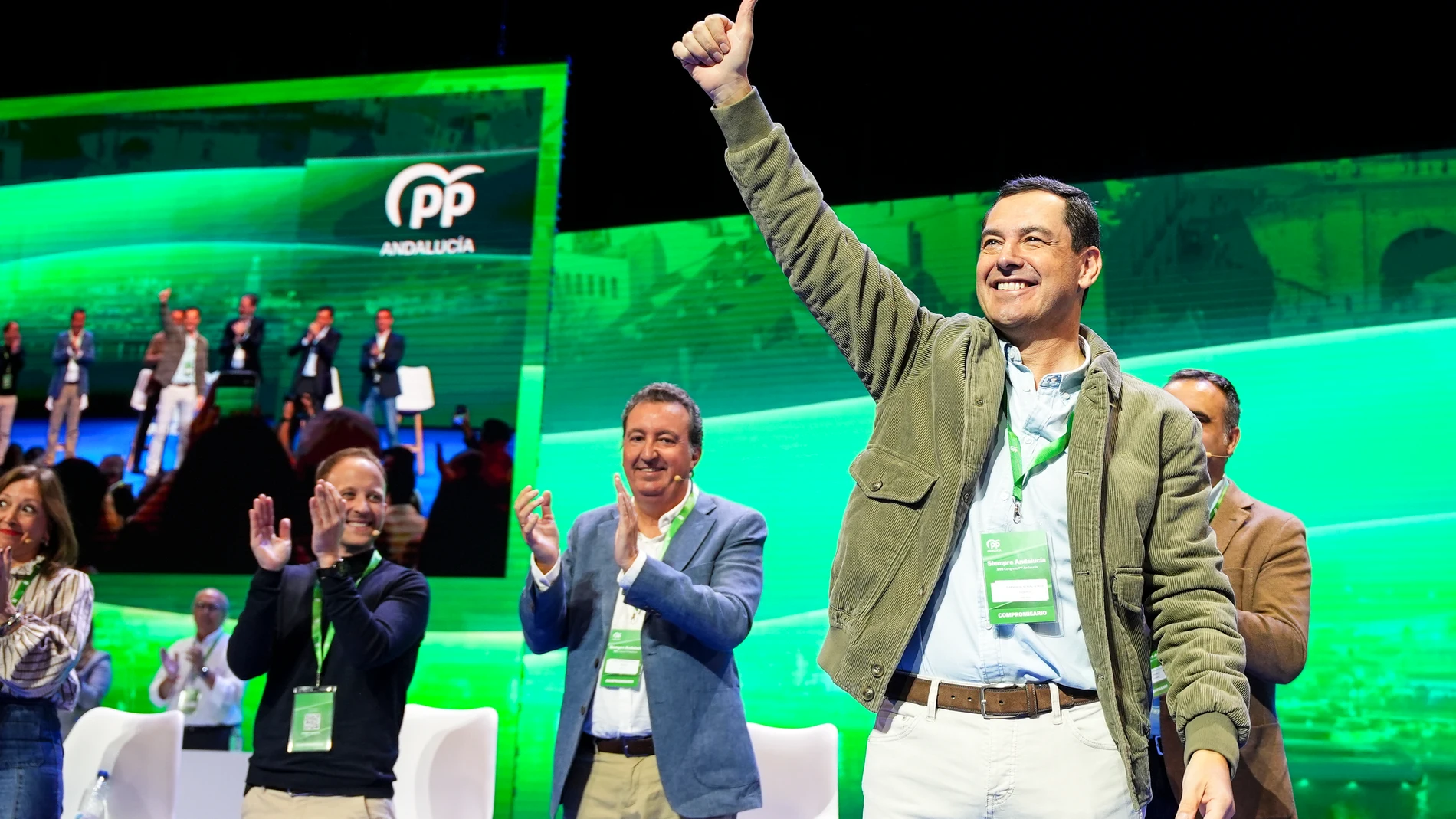 Juanma Moreno, con los presidentes provinciales del partido