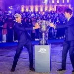 Alcaraz y Sinner, en el acto de presentación de las Nitto ATP Finals