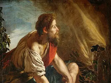 "Moisés ante la zarza" (1617), de Domenico Fetti "Moisés ante la zarza" (1617), de Domenico Fetti