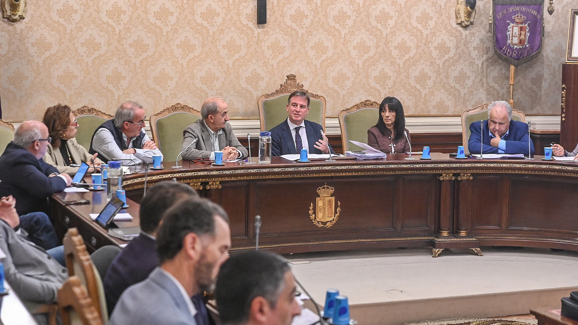 Borja Suárez preside el pleno de la Diputación de Burgos
