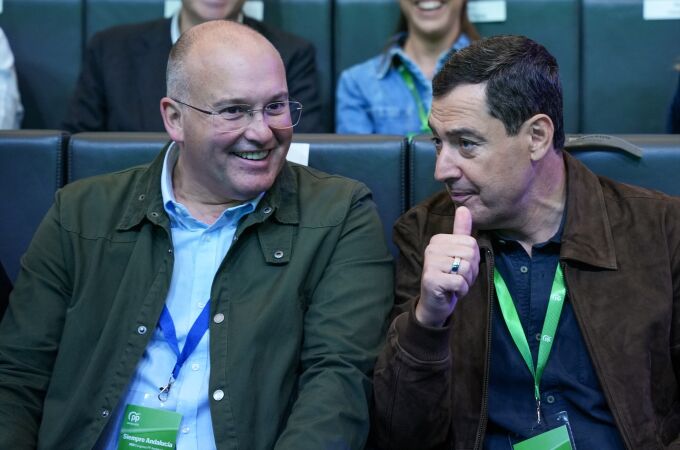 Miguel Tellado y Juanma Moreno Miguel Tellado y Juanma Moreno