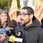 El secretario general de la CUP, Non Casadevall, en declaraciones a los medios