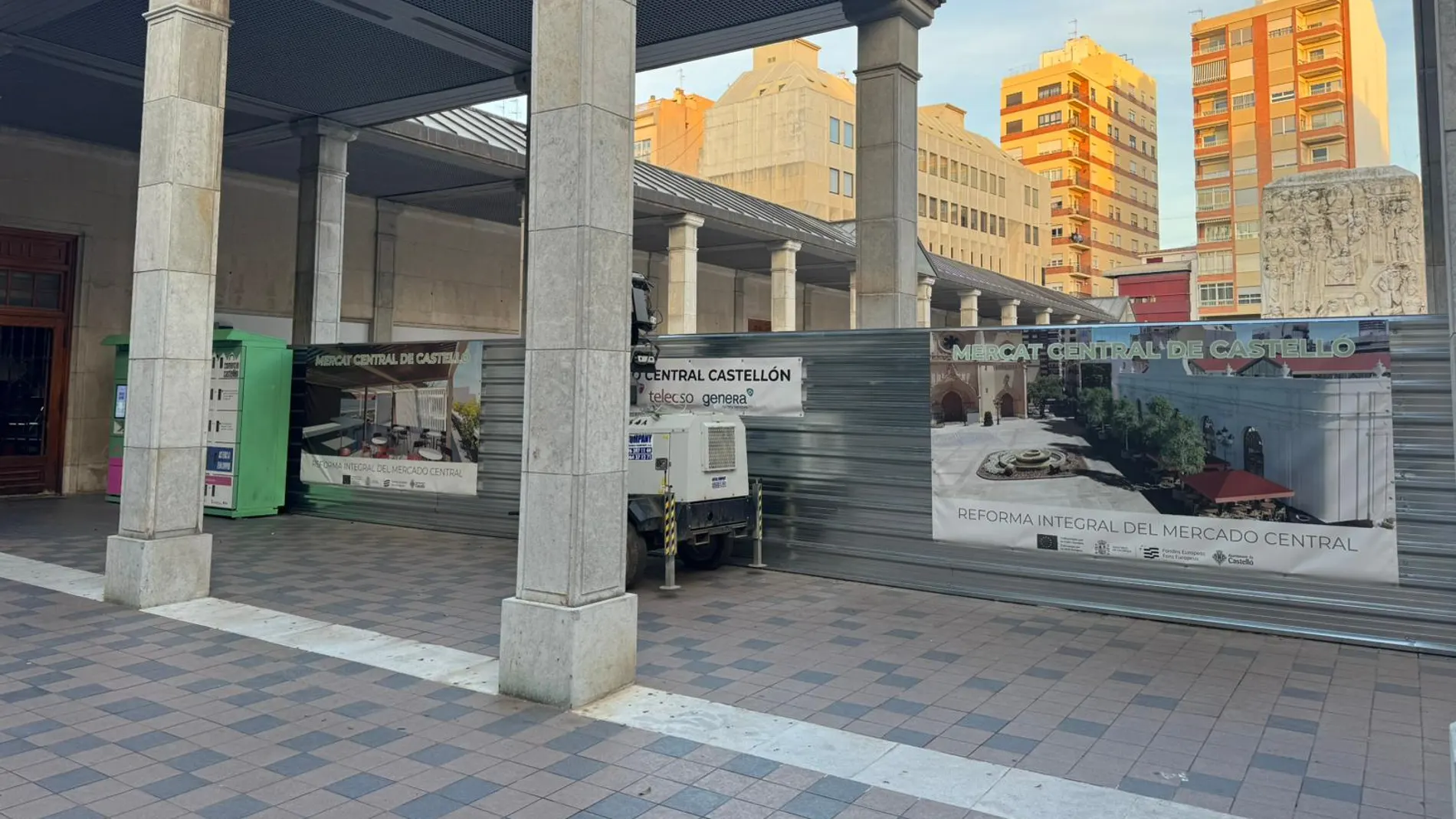 Las vallas ya están puestas para la reforma del Mercado Central de Castellón