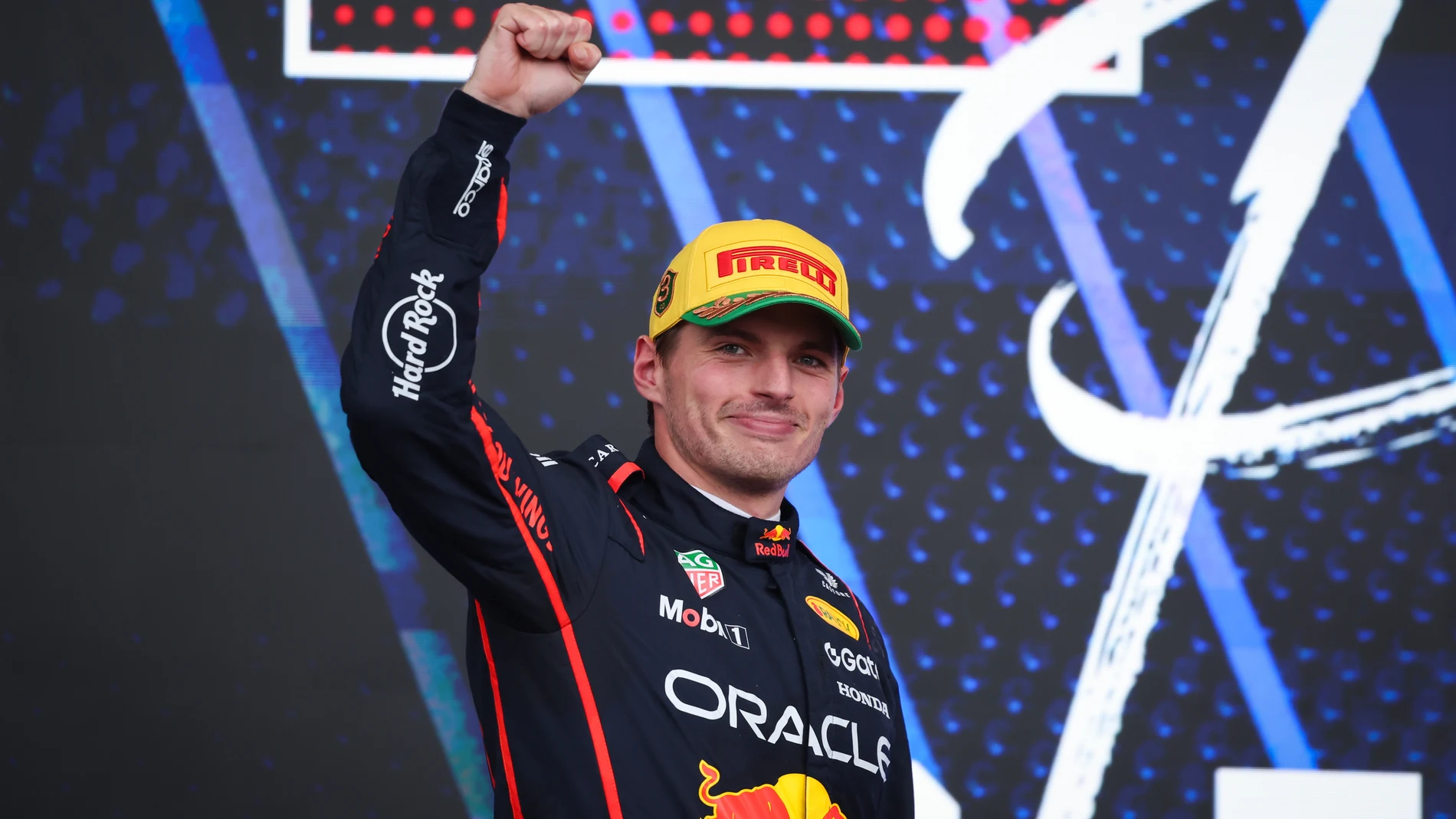 podium VERSTAPPEN Max (ned), Red Bull Racing RB21, portrait during the 2025 Formula 1 Grande Premio de Sao Paulo, 2025 Sao Paulo Grand Prix, 21th round of the 2025 FIA Formula One World Championship from November 7 to 9, 2025 on the Interlagos, in Sao Paulo, Brazil - Photo Antonin Vincent / DPPI AFP7 09/11/2025 ONLY FOR USE IN SPAIN