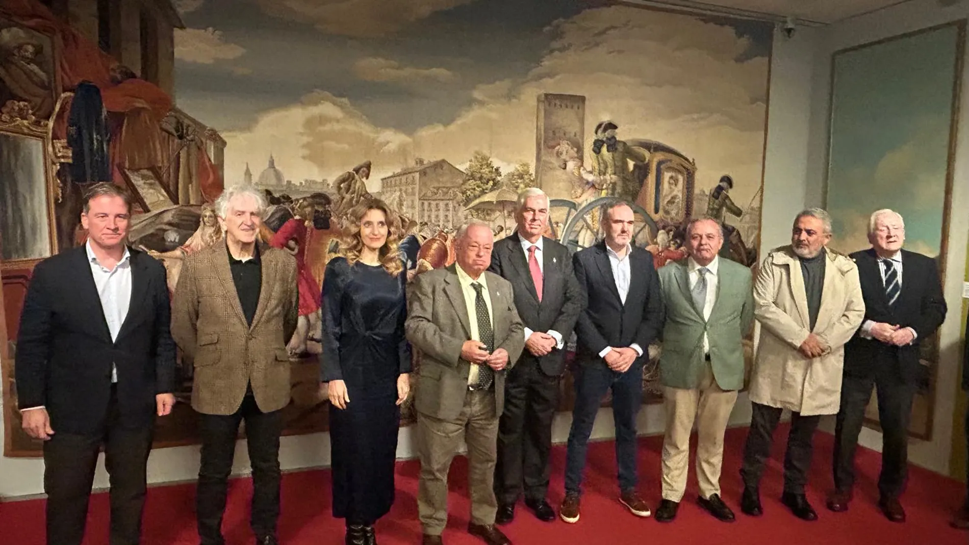 Inauguración de la exposición Real Fábrica de Tapices, en el Museo de la Evolución Humana