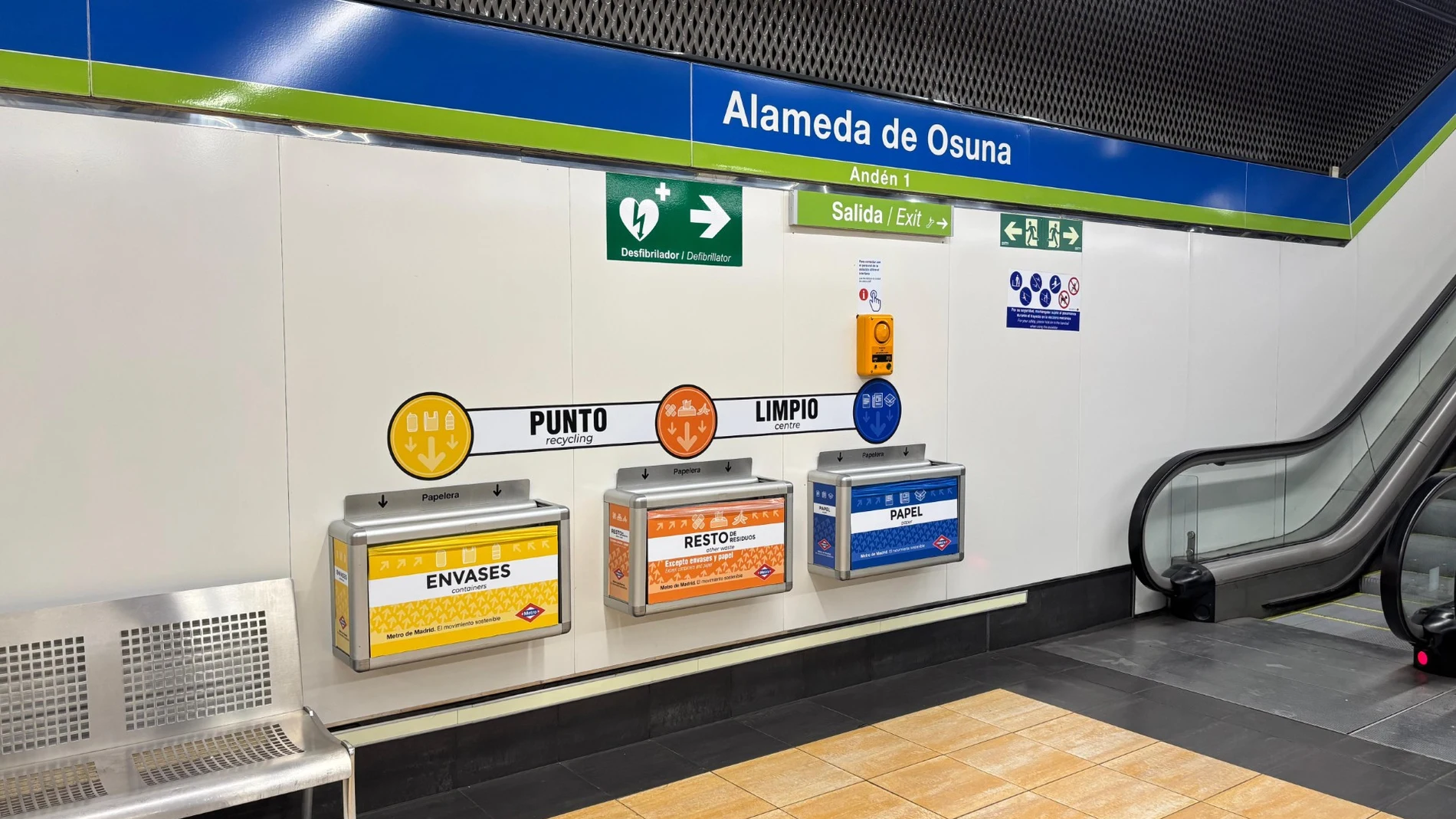 Madrid recicla más de 110 toneladas de residuos recogidos en los puntos limpios del Metro