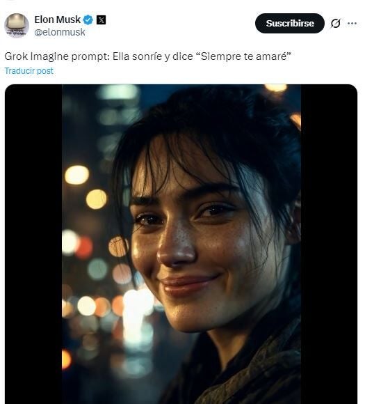 Publicación de Elon Musk en la red social 'X'