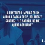 La fontanera implicó en un audio a García Ortiz, Bolaños y Sánchez: “Lo sabrán. No me quedo con nada”