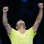 Alcaraz celebra la victoria ante Fritz