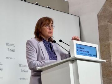 La consellera de Territorio, Vivienda y Transición Ecológica y portavoz del Govern, Sílvia Paneque, en una rueda de prensa tras el Consell Executiu