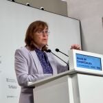 La consellera de Territorio, Vivienda y Transición Ecológica y portavoz del Govern, Sílvia Paneque, en una rueda de prensa tras el Consell Executiu