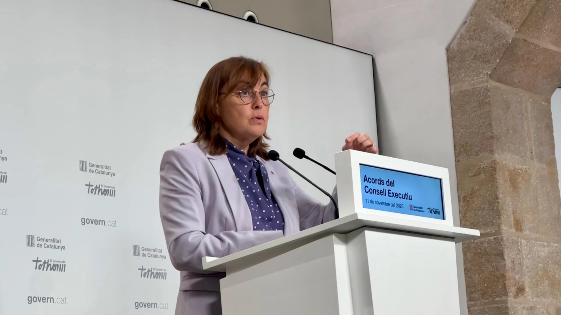 La consellera de Territorio, Vivienda y Transición Ecológica y portavoz del Govern, Sílvia Paneque, en una rueda de prensa tras el Consell Executiu EUROPA PRESS 11/11/2025