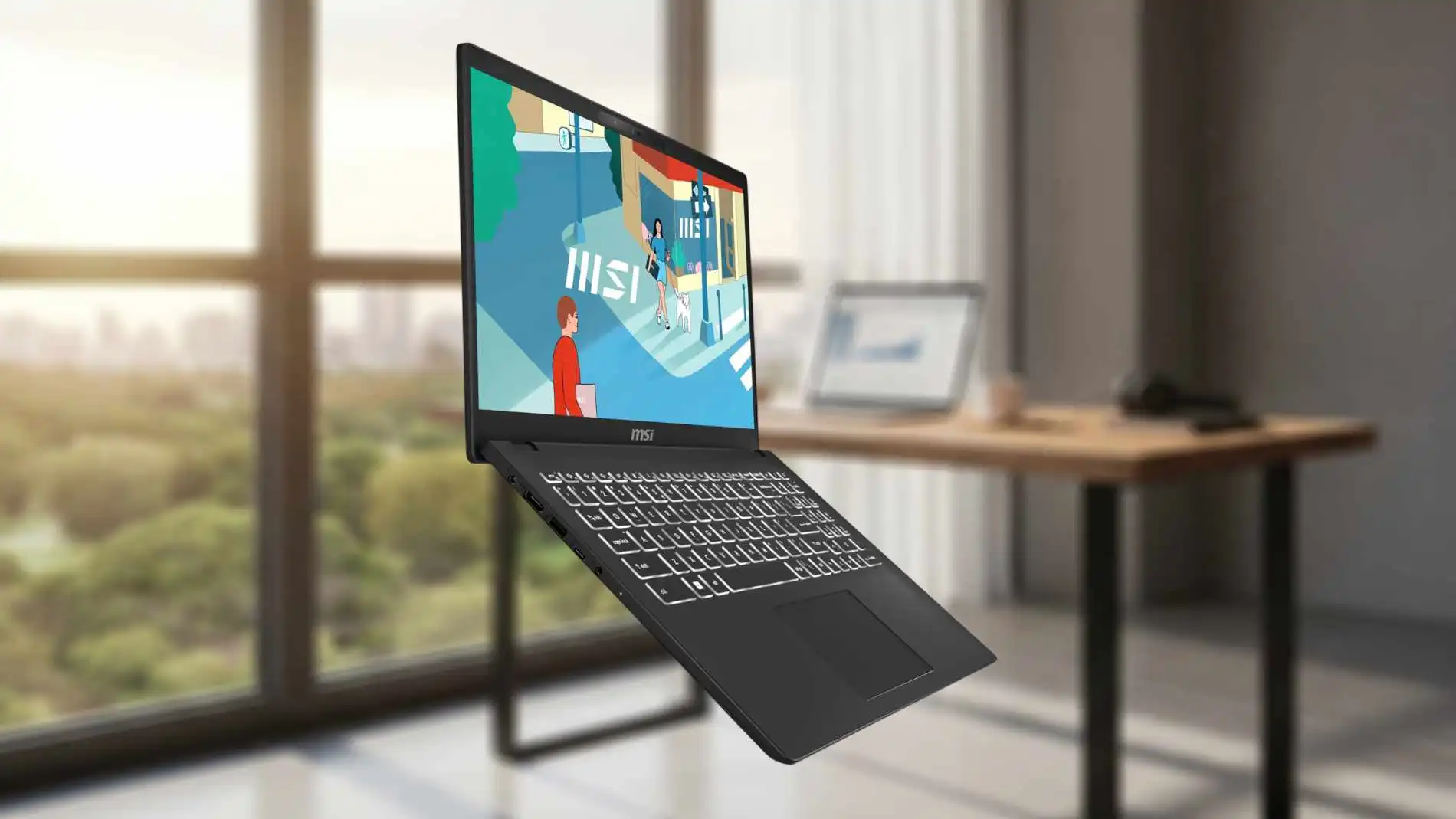 El MSI Modern 15 H C13M-082XES tiene un teclado de tamaño completo