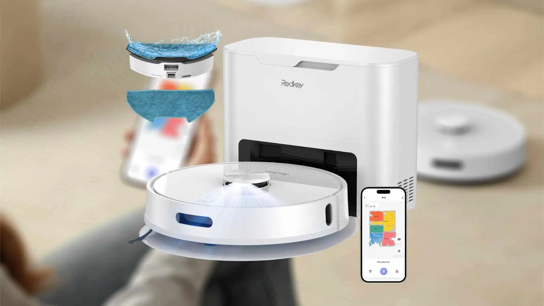 El robot aspirador Redkey R10 destaca por su relación calidad-precio