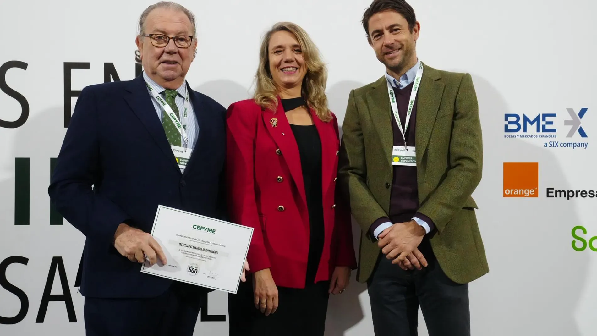 Acto de entrega del reconocimiento a Grupo Casaverde