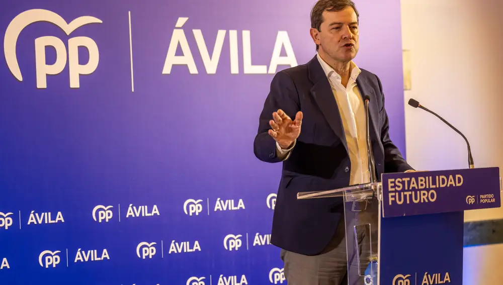 Mañueco durante su intervención