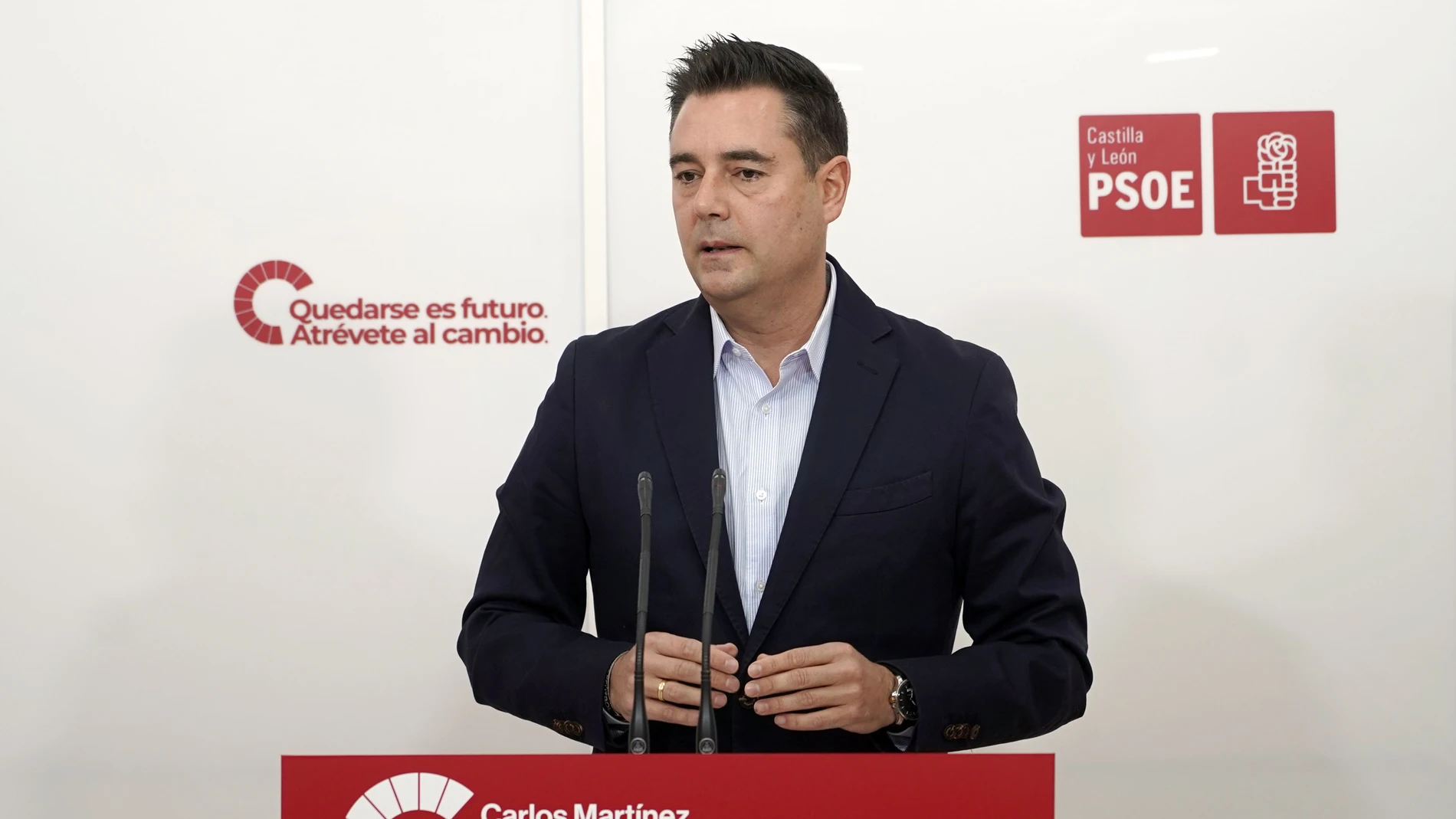 Daniel de la Rosa durante la rueda de prensa ofrecida en Valladolid