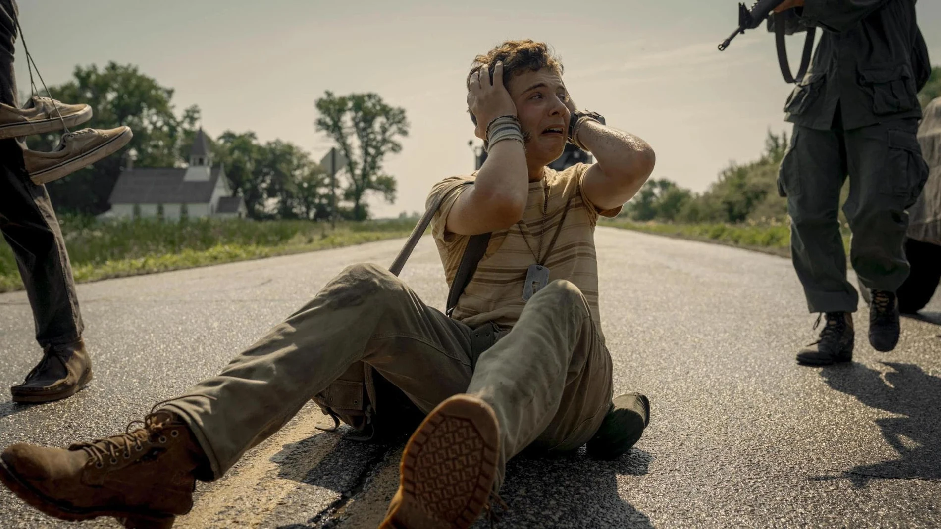Un fotograma de "La larga marcha"