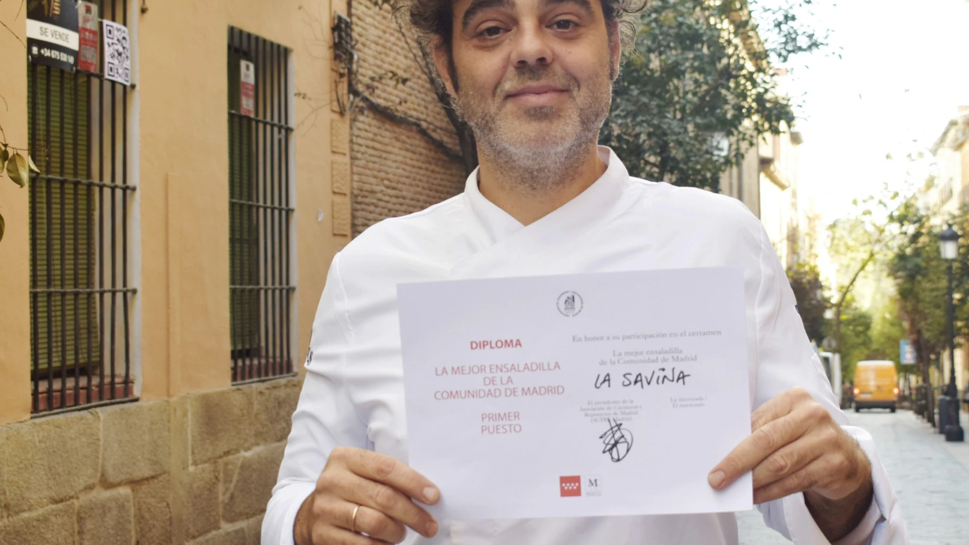 Jorge Baeza tras alzarse con el galardón del prestigioso concurso