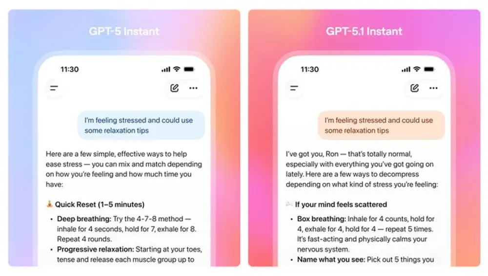 Misma consulta, diferente respuesta en función del modelo