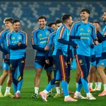 Entrenamiento de la selección española de fútbol en Tiflis