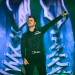 El cantante Dani Martín durante el primero de los diez conciertos que realizará en el Movistar Arena, en Madri