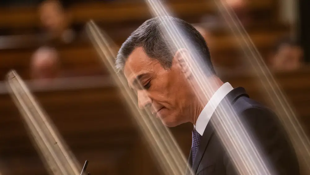 Pedro Sánchez en un pleno del Congreso de los Diputados