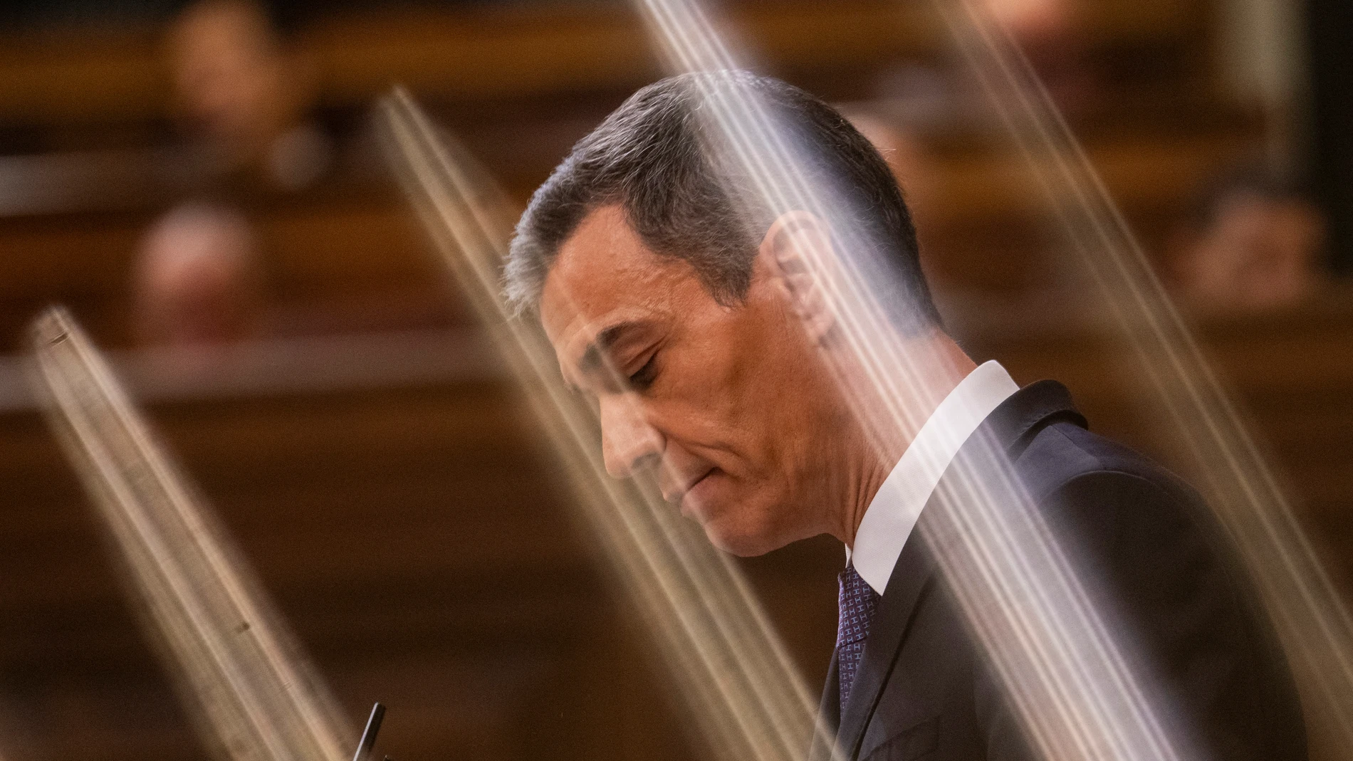 Pedro Sánchez en un pleno del Congreso de los Diputados