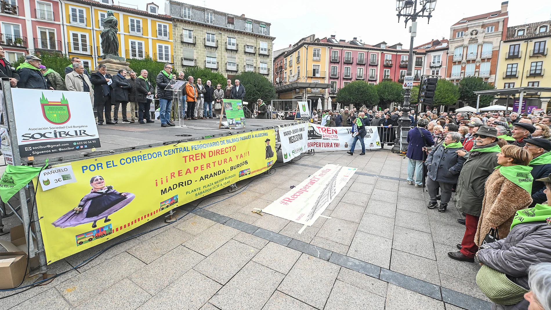 Manifestación en las calles de Burgos