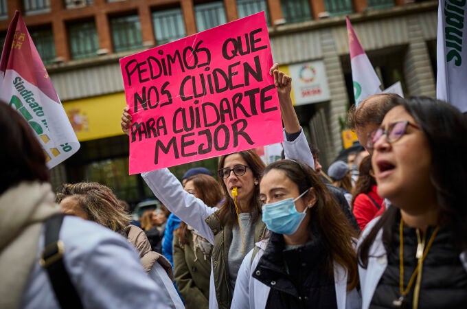 Manifestación de médicos convocada en Madrid por los sindicatos CESM y SMA para protestar por la propuesta de Manifestación de médicos convocada en Madrid por los sindicatos CESM y SMA para protestar por la propuesta de