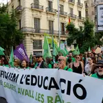 Protesta de profesores en Barcelona