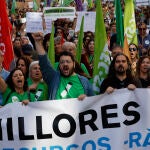 Protesta de profesores en Barcelona
