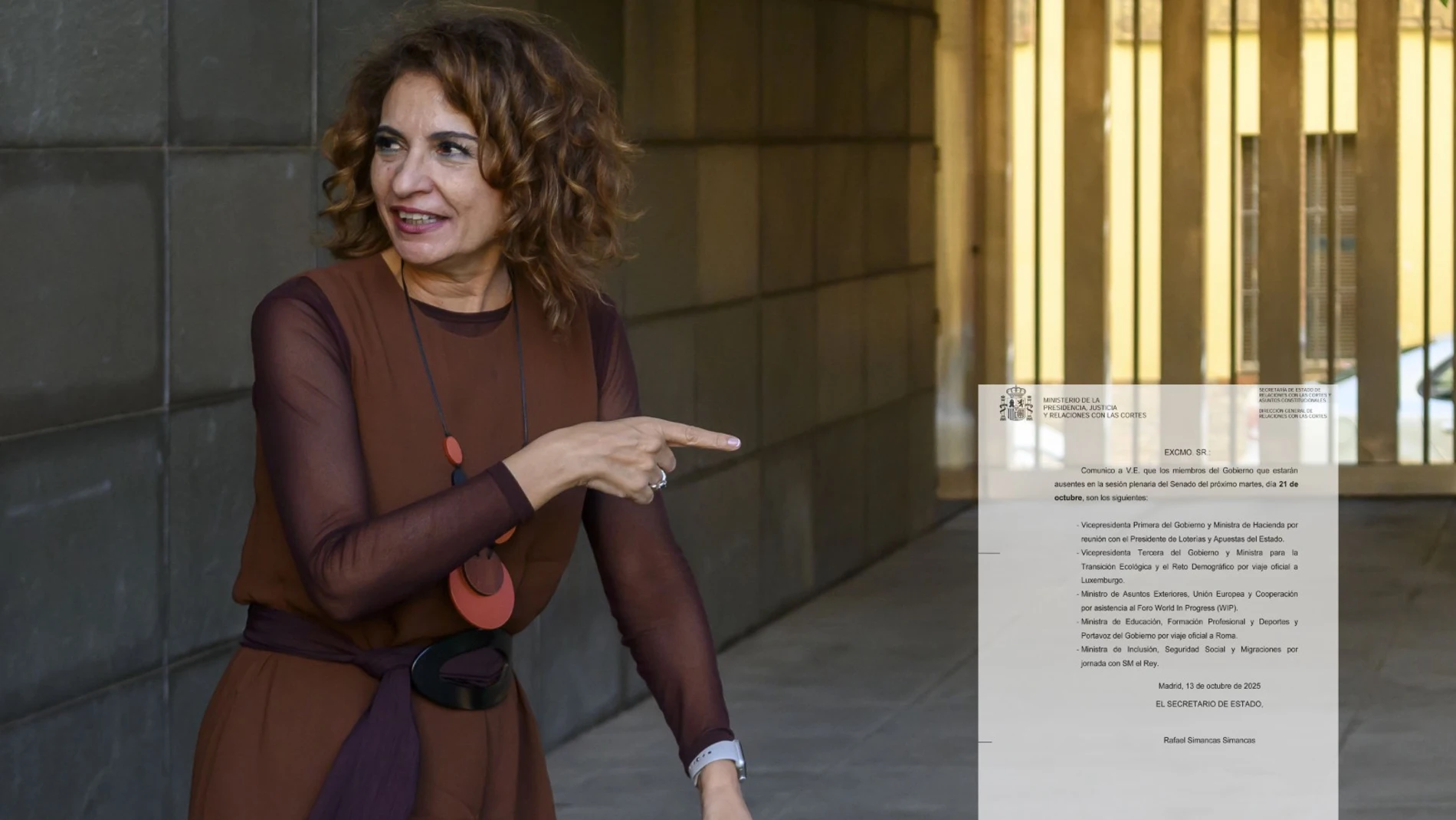 María Jesús Montero sólo ha ido una vez al Senado desde el comienzo del curso político