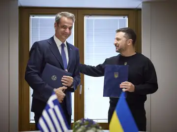 Ucrania.- Zelenski y Mitsotakis firman una declaración de intenciones para un suministro adicional de gas a Ucrania Ucrania.- Zelenski y Mitsotakis firman una declaración de intenciones para un suministro adicional de gas a Ucrania