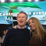 Feijóo articipa junto a María Guardiola en un acto en Lobón (Badajoz)