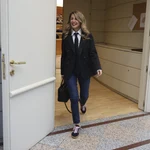 La vicepresidenta segunda del Gobierno, Yolanda Díaz, durante una sesión de control al Gobierno celebrada por el pleno del Senado.