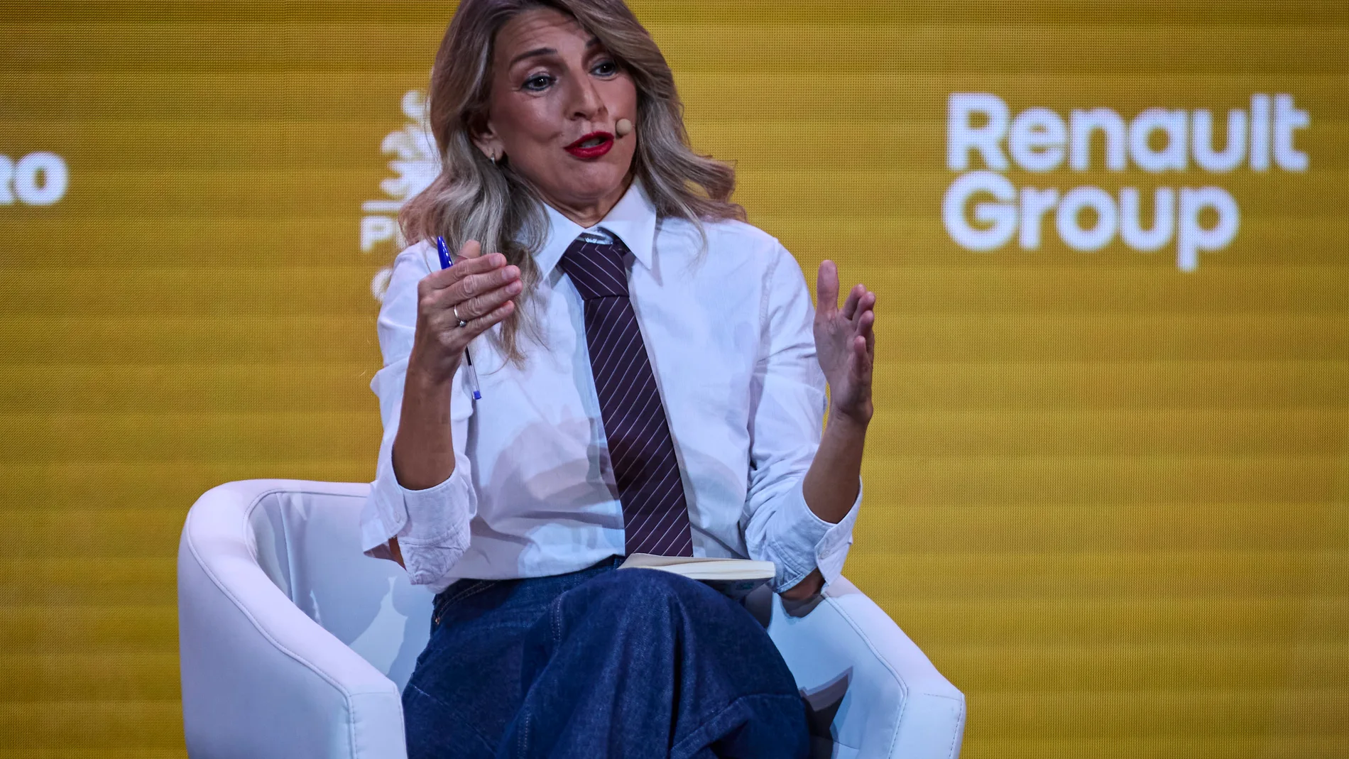 Jornadas Metafuturo, un evento de Atresmedia que aborda los principales desafíos del nuevo mundo de la mano de expertos nacionales e internacionales. Yolanda Díaz, ministra de Trabajo. © Alberto R. Roldán / Diario La Razón 17 11 2025