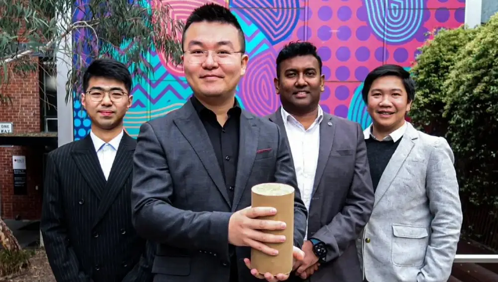 El equipo de investigación detrás del nuevo material para la construcción sostenible