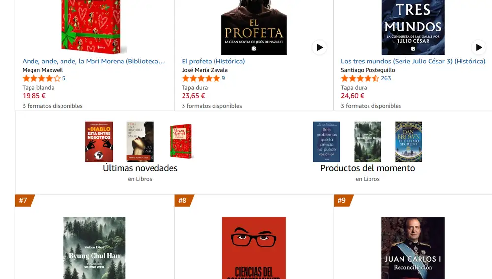 Libros más vendidos