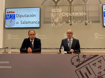 El presidente de la Diputación de Salamanca, Javier Iglesias, junto al diputado de Economía y Hacienda, Marcos Iglesias El presidente de la Diputación de Salamanca, Javier Iglesias, junto al diputado de Economía y Hacienda, Marcos Iglesias