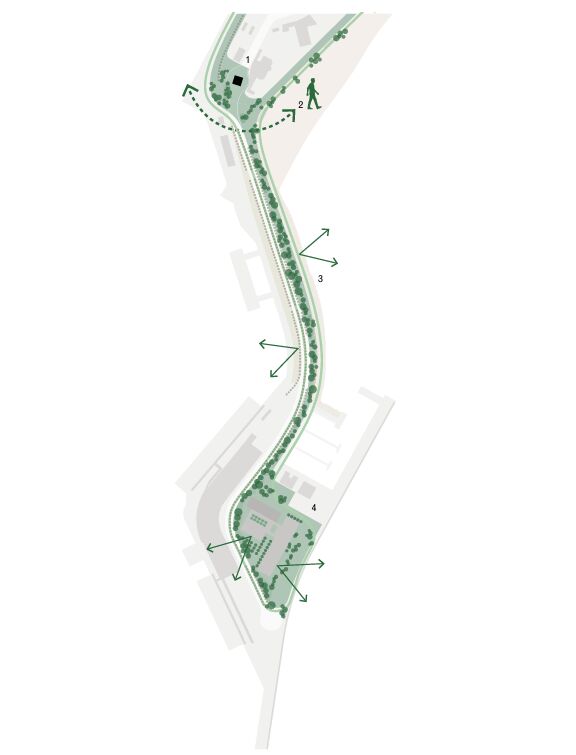 Espacio diseñado para el peatón