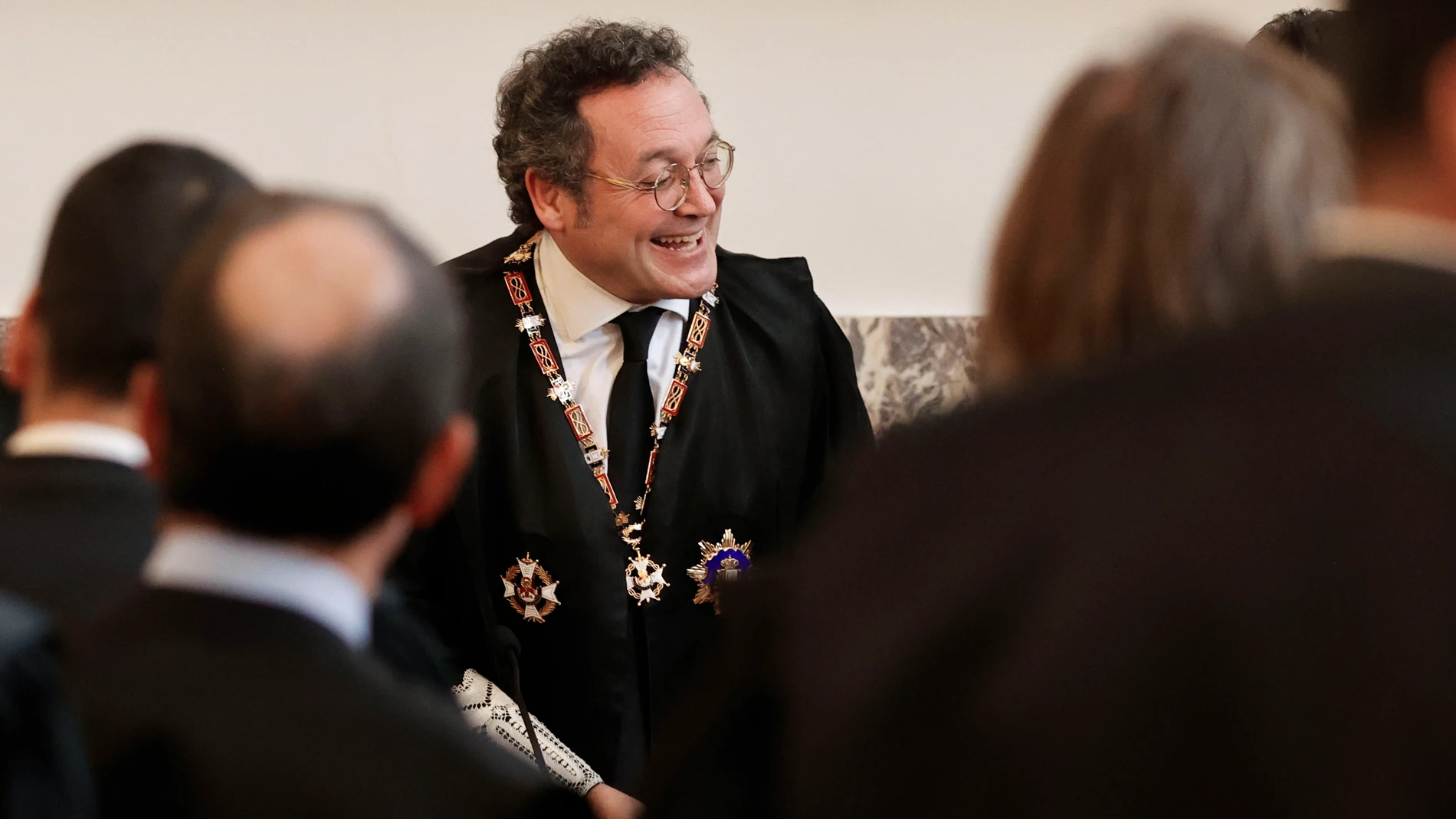 A CORUÑA, 17/11/2025.- El fiscal general del Estado, Álvaro García Ortiz, durante la toma de posesión de la fiscal superior de Galicia, Carmen Eiró, este lunes en el Tribunal Superior de Justicia de Galicia, en A Coruña. EFE/ Cabalar